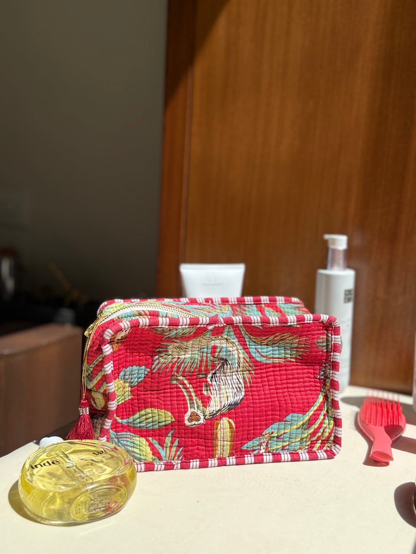 Red Jungle Large Pouch