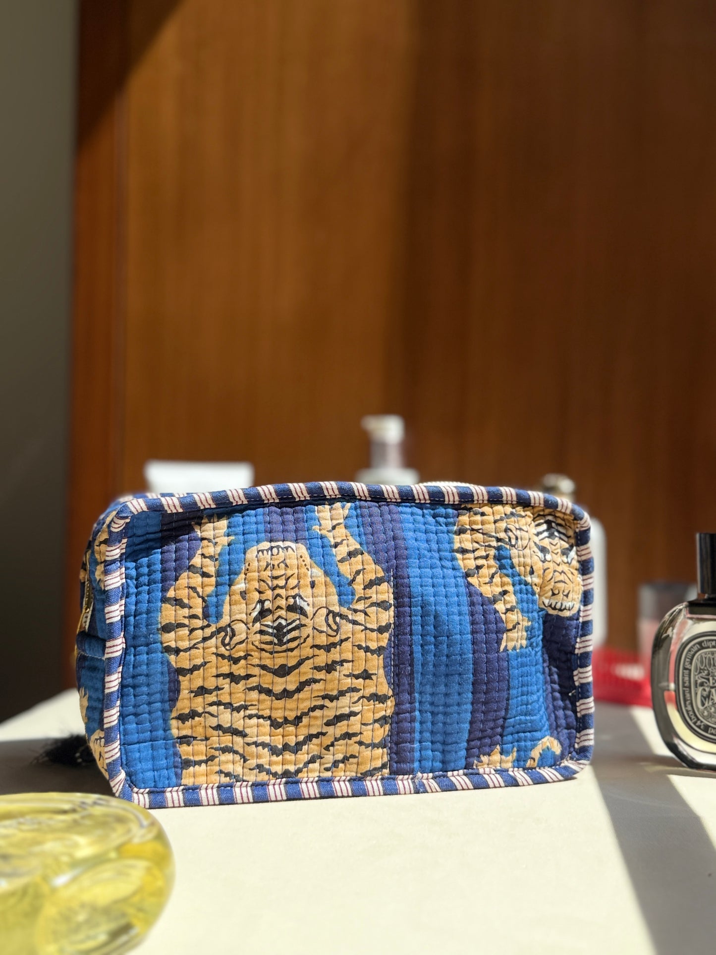Navy Tiger Large Pouch