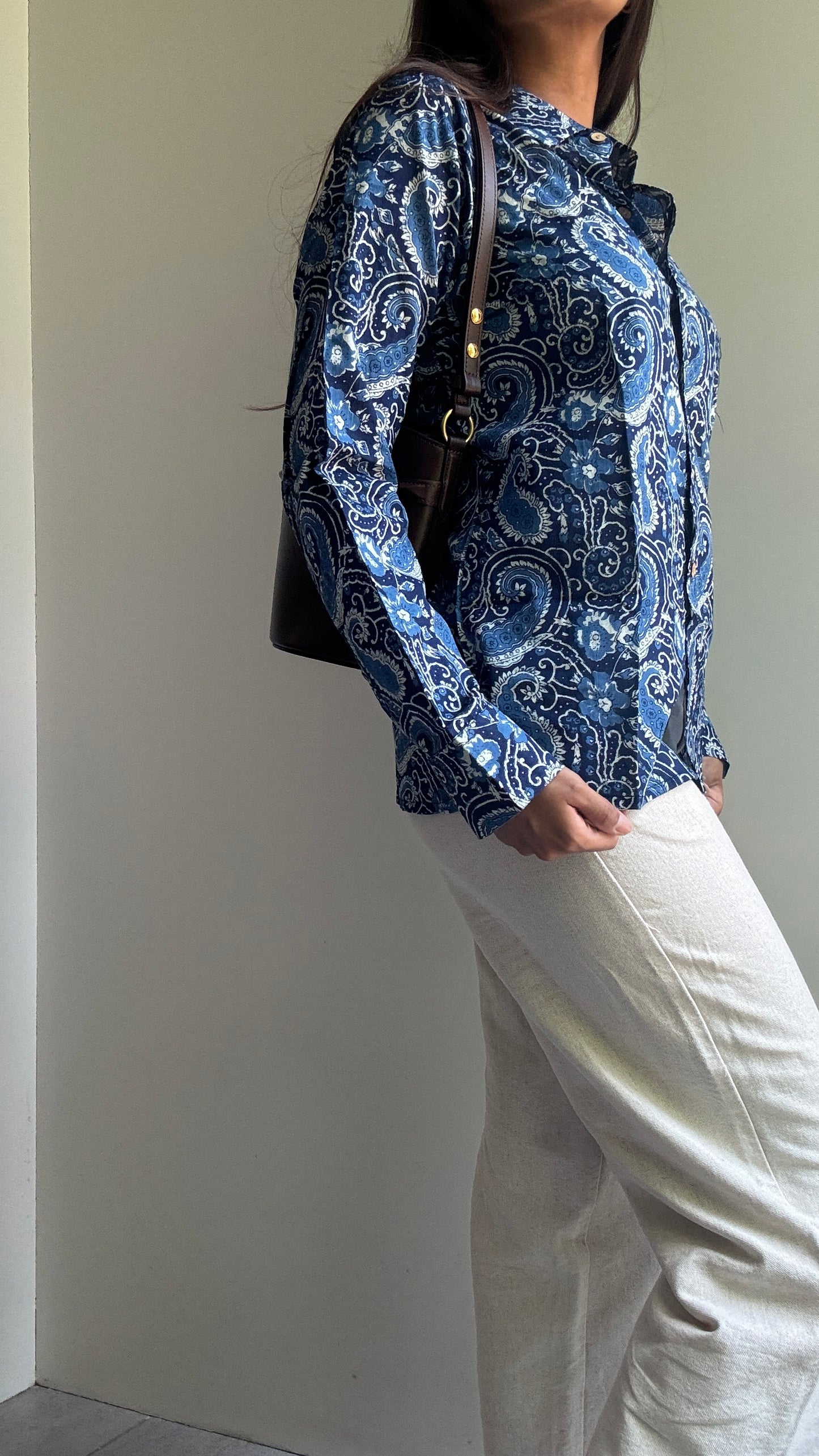 Blue Keri Cotton Shirt
