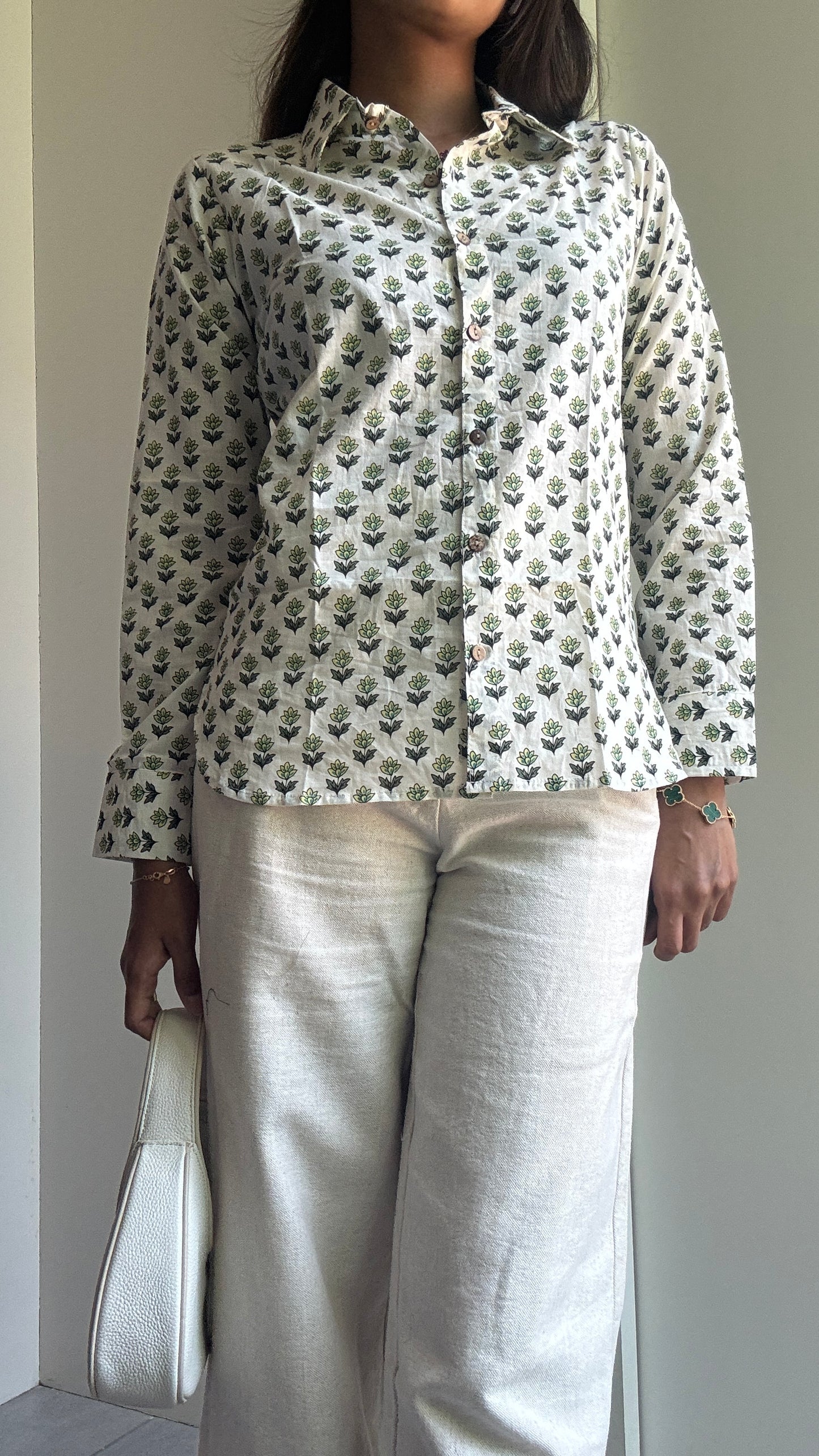 Green Leaf Cotton Shirt