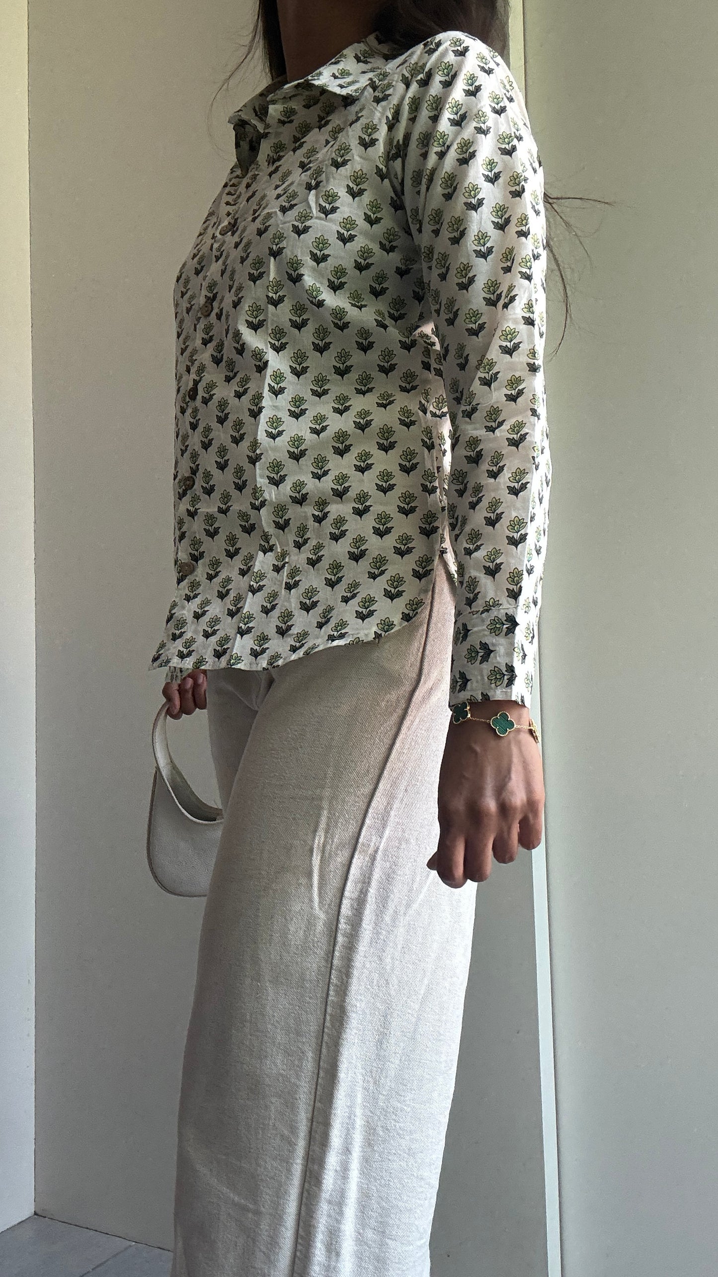 Green Leaf Cotton Shirt
