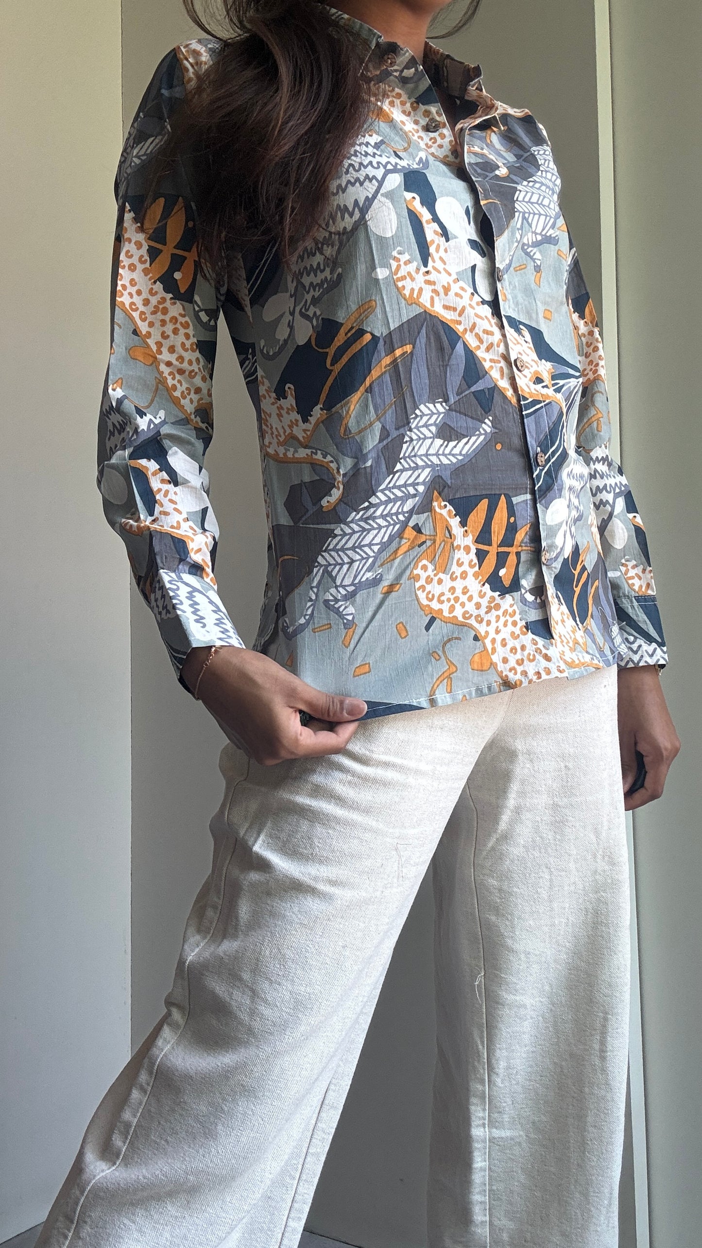 Animal Print Cotton Shirt