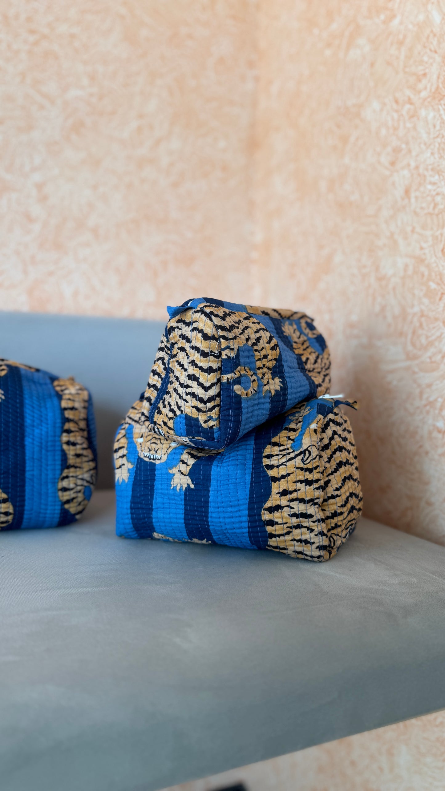 Blue Tiger Pouch Set (set of 3)