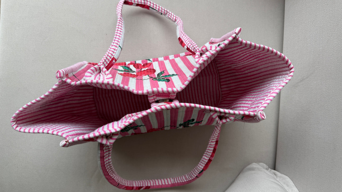 Cherry Pink Tokree Tote Bag