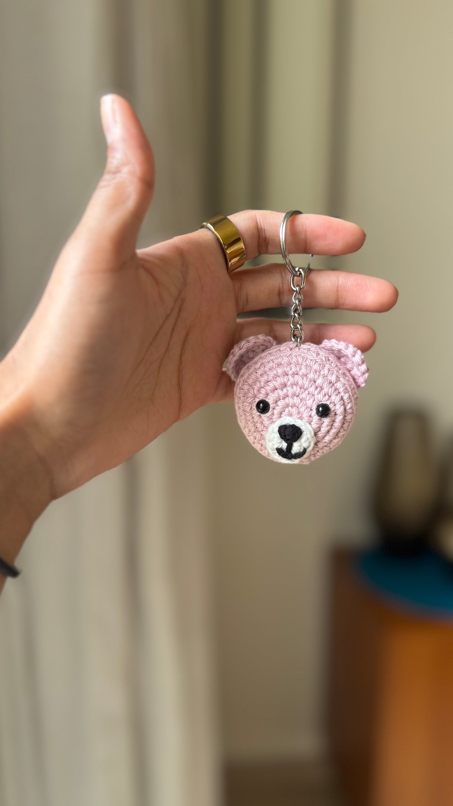 Pink Teddy Keychain