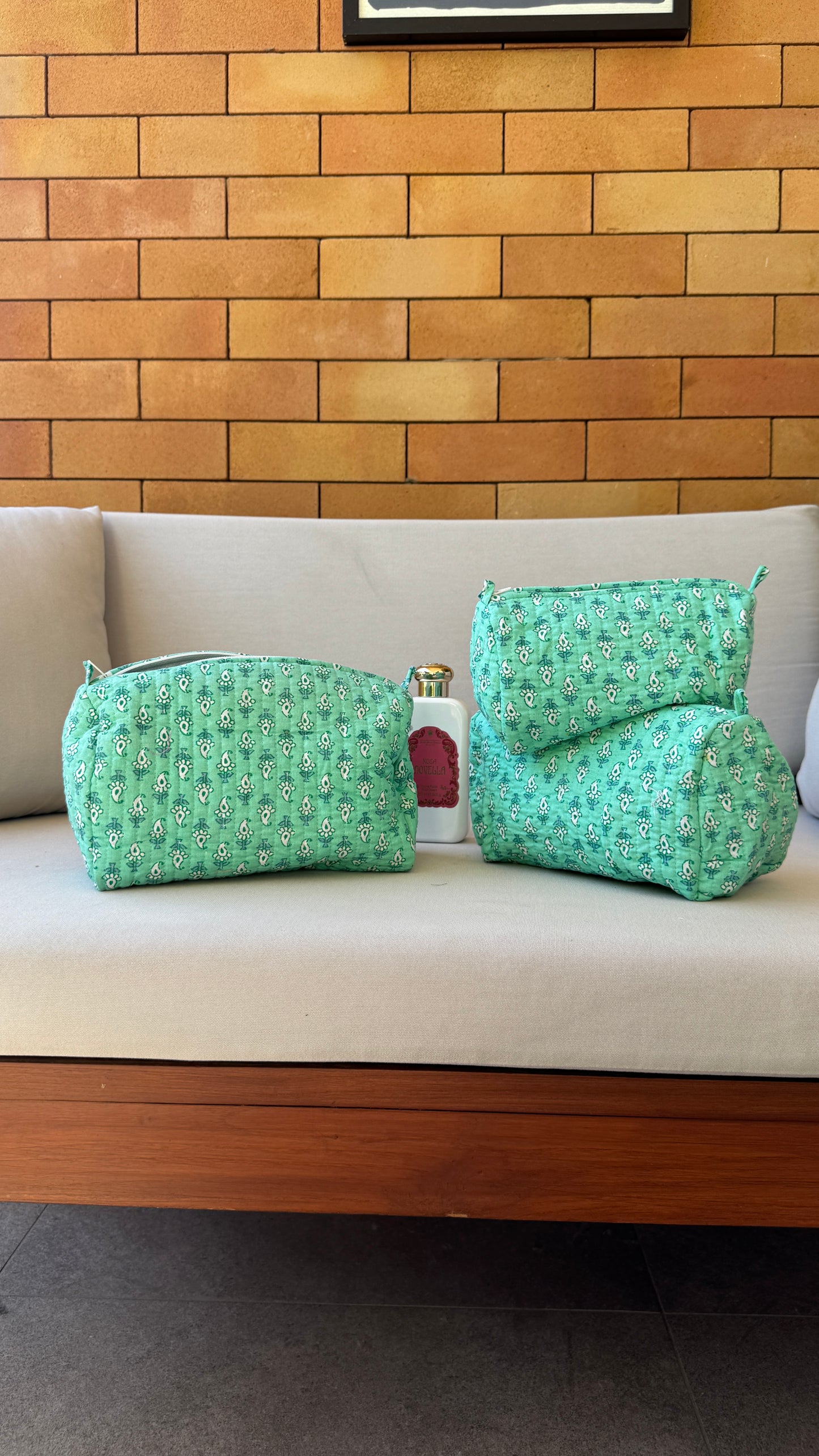 Sea Green Pouch Set (set of 3)