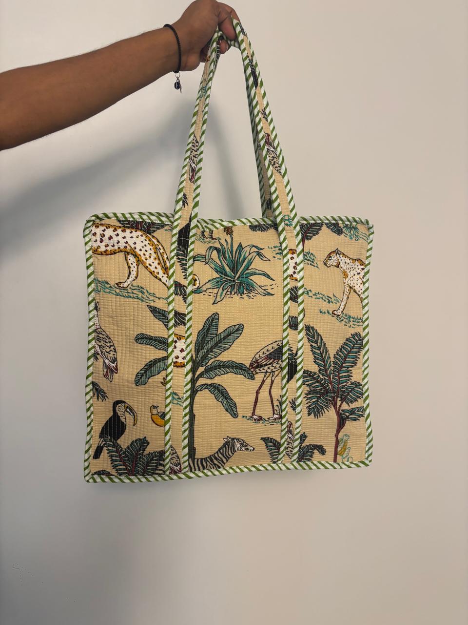 Off White Jungle Tote Bag