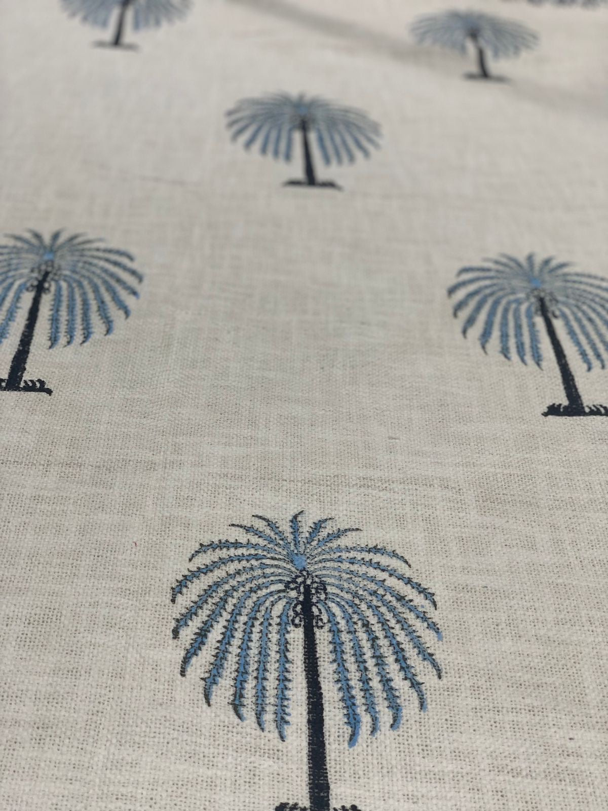 Palm Trees Cotton Jute Bedcover