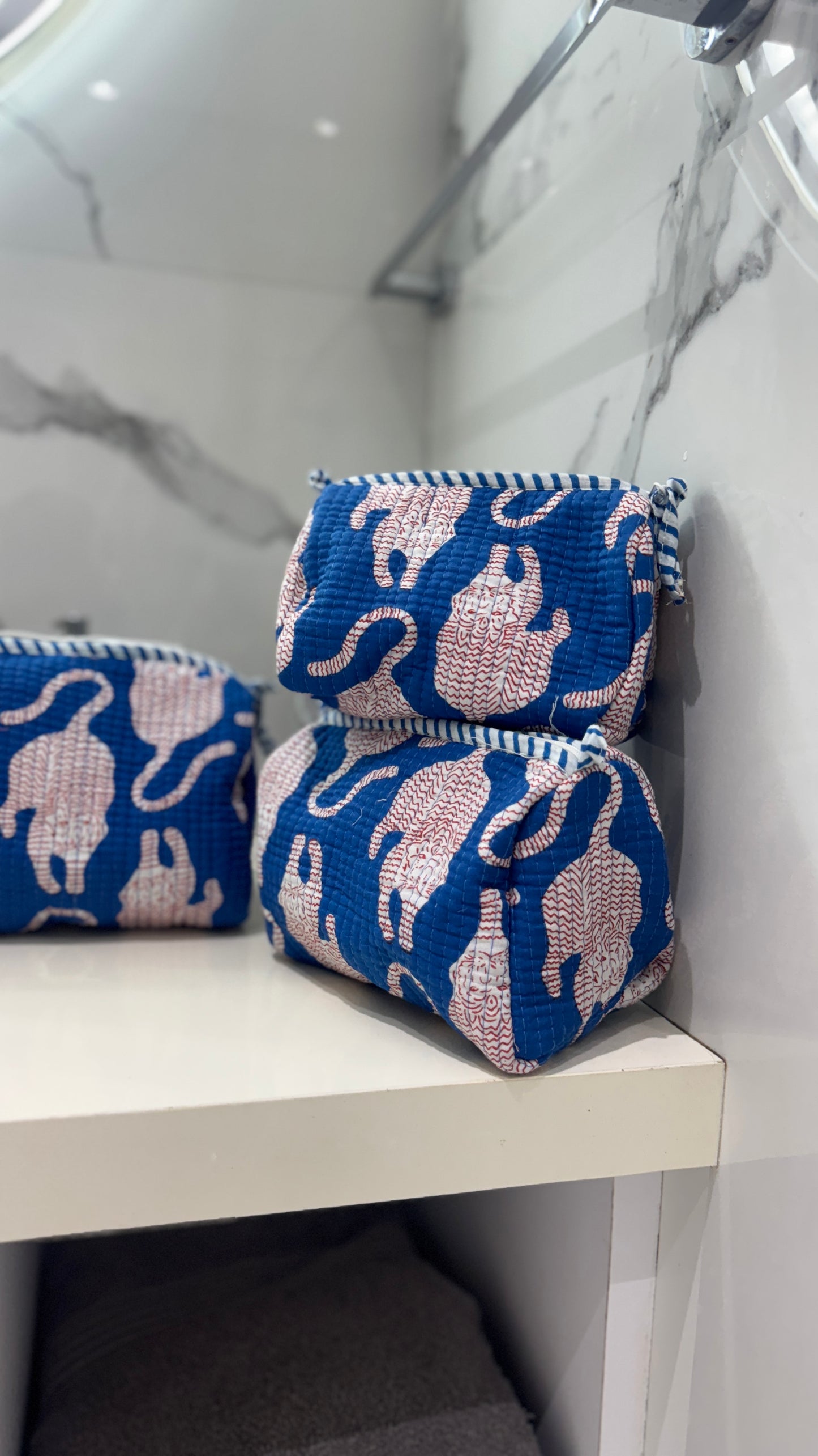 Blue Animal Pouch Set (set of 3)