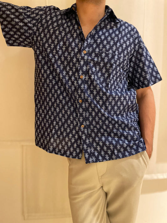 Indigo Cotton Shirt