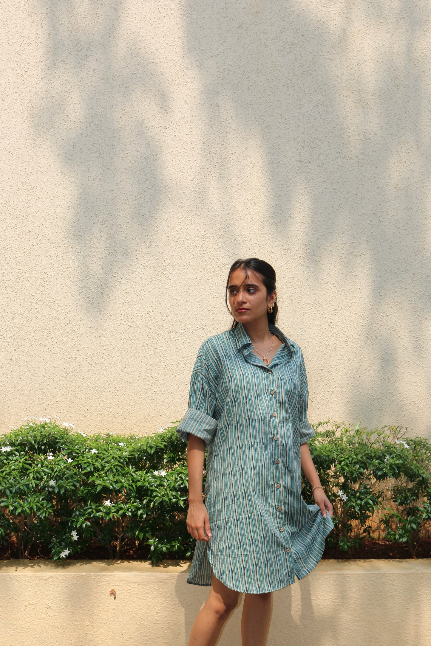 FREE SIZE Ayesha Cotton Shirt Dress