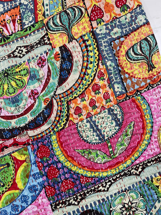 Rang Kantha Bedcover