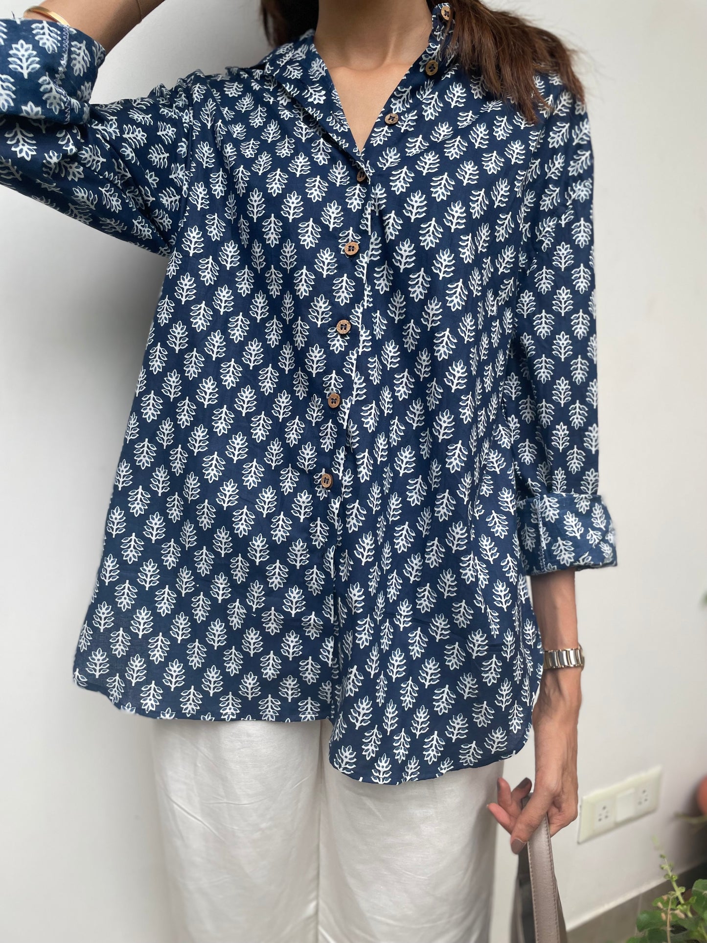 Indigo Cotton Shirt