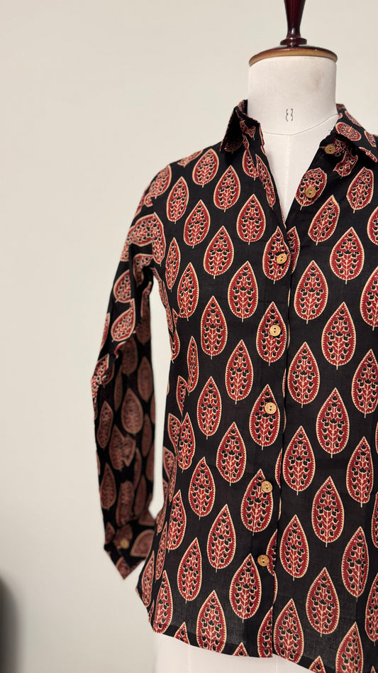 Red Leaf Cotton Shirt