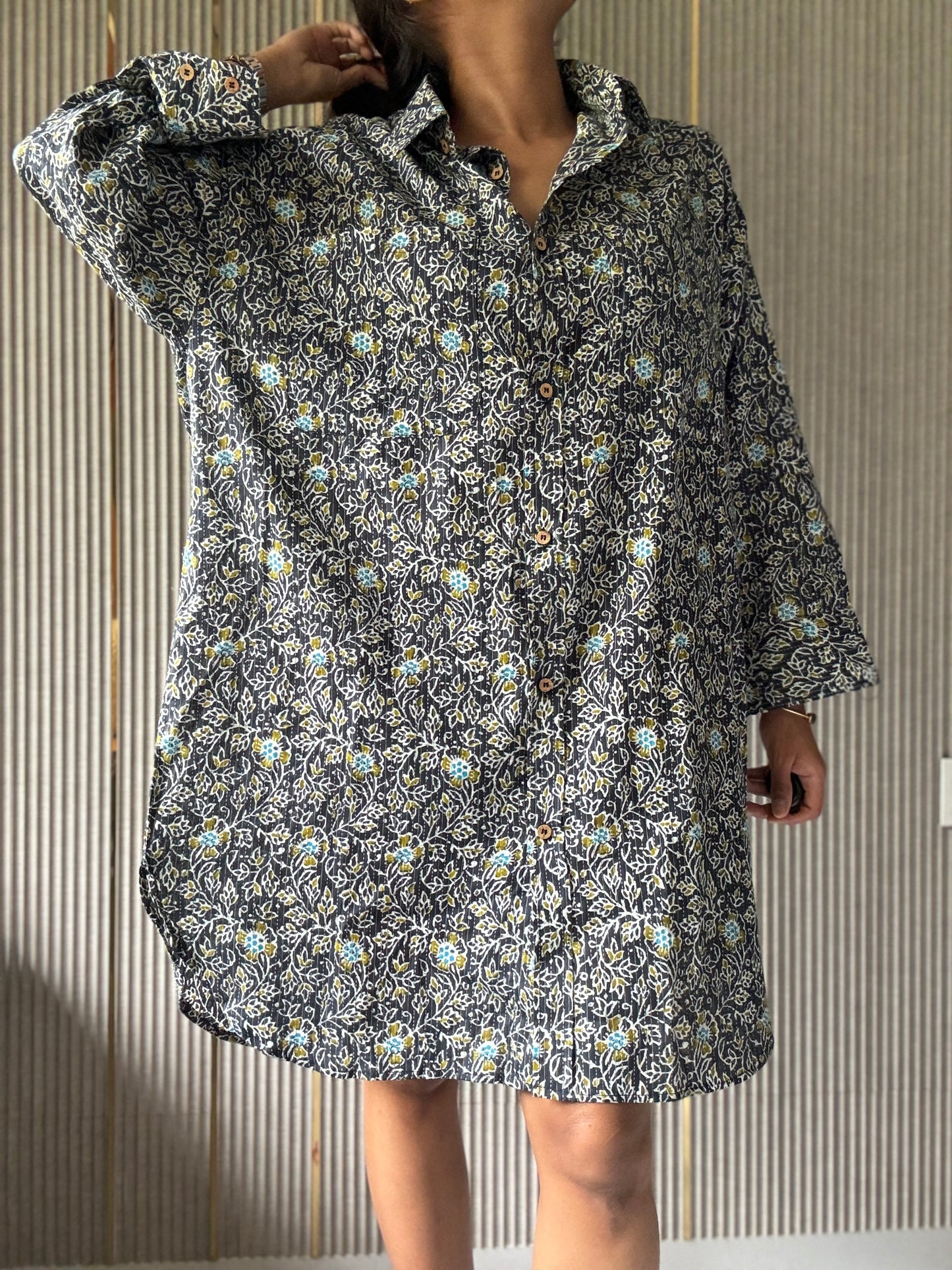 ONE SIZE Zora Cotton Shirt Dress