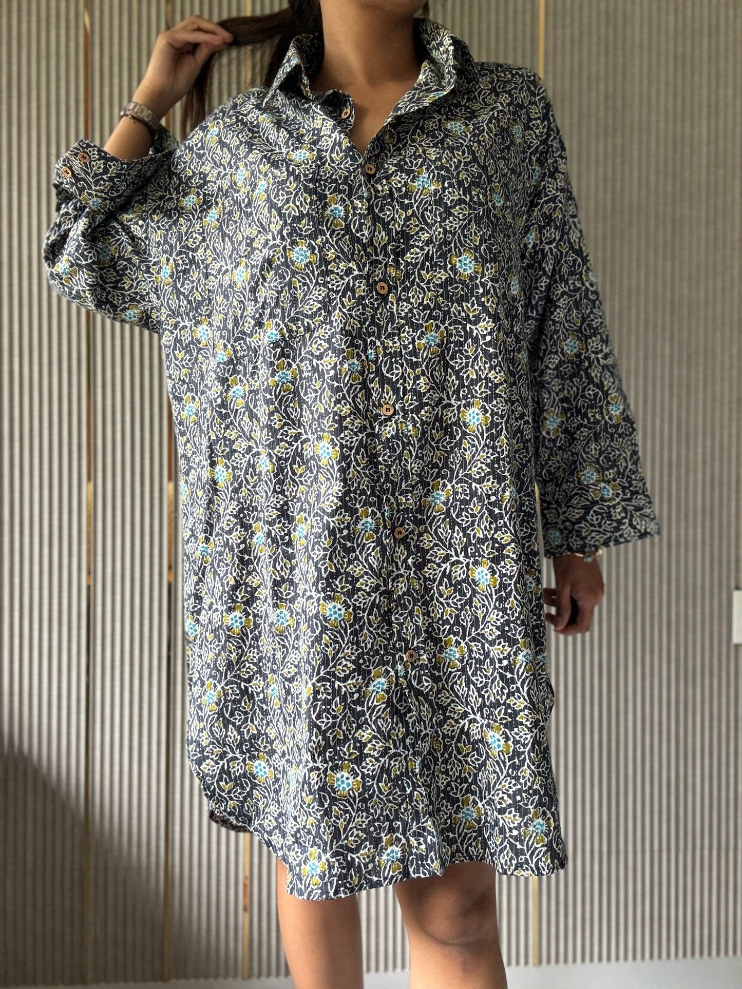 ONE SIZE Zora Cotton Shirt Dress