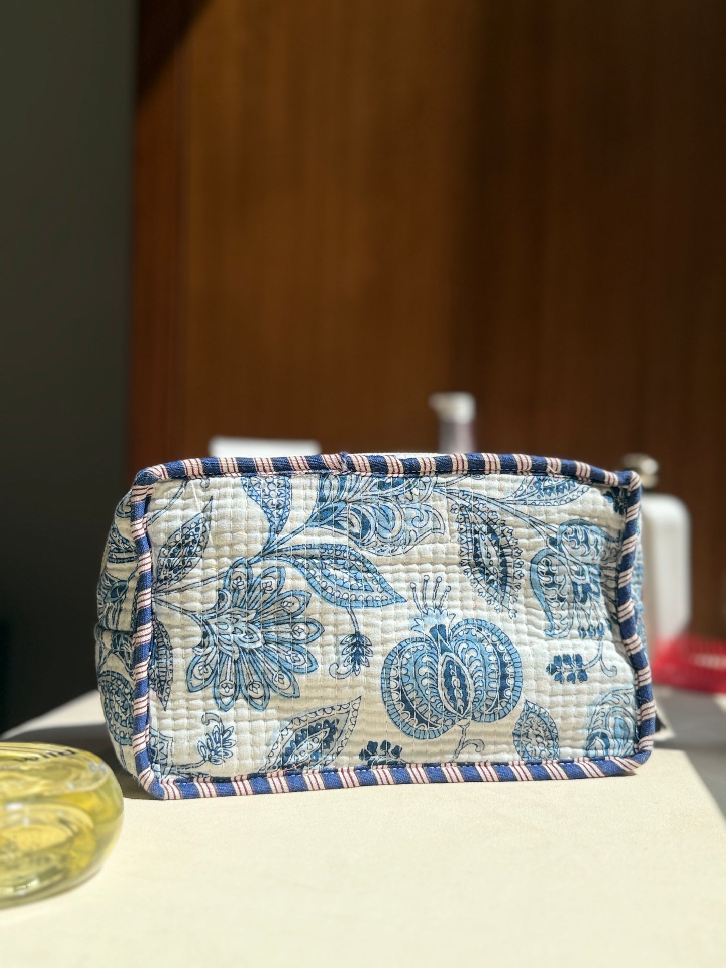Blue & White Large Pouch