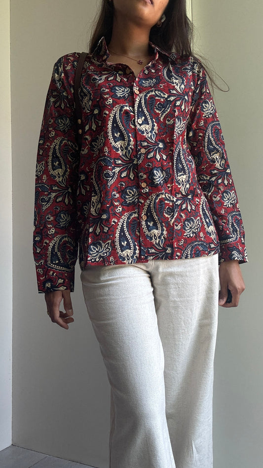 Red Keri Cotton Shirt