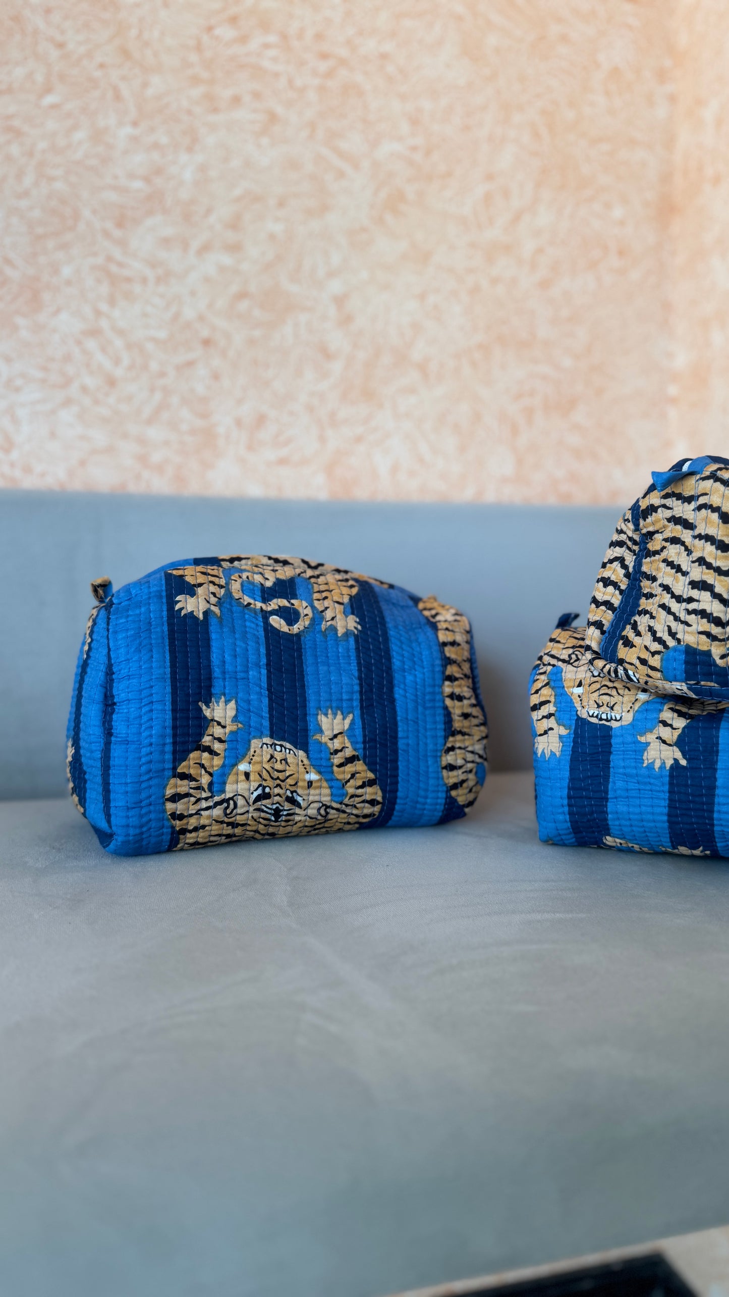 Blue Tiger Pouch Set (set of 3)