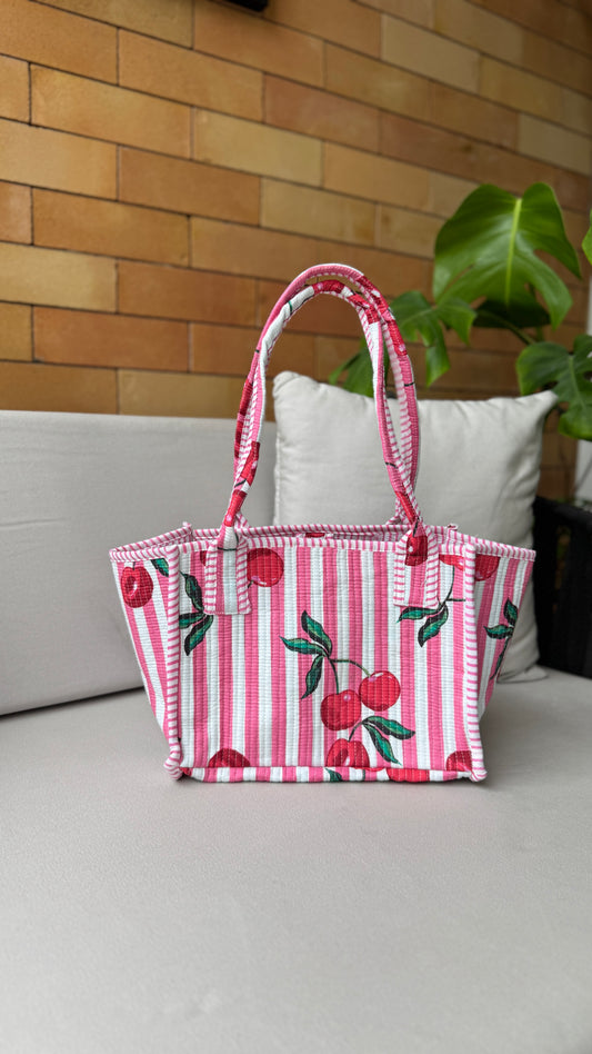 Cherry Pink Tokree Tote Bag