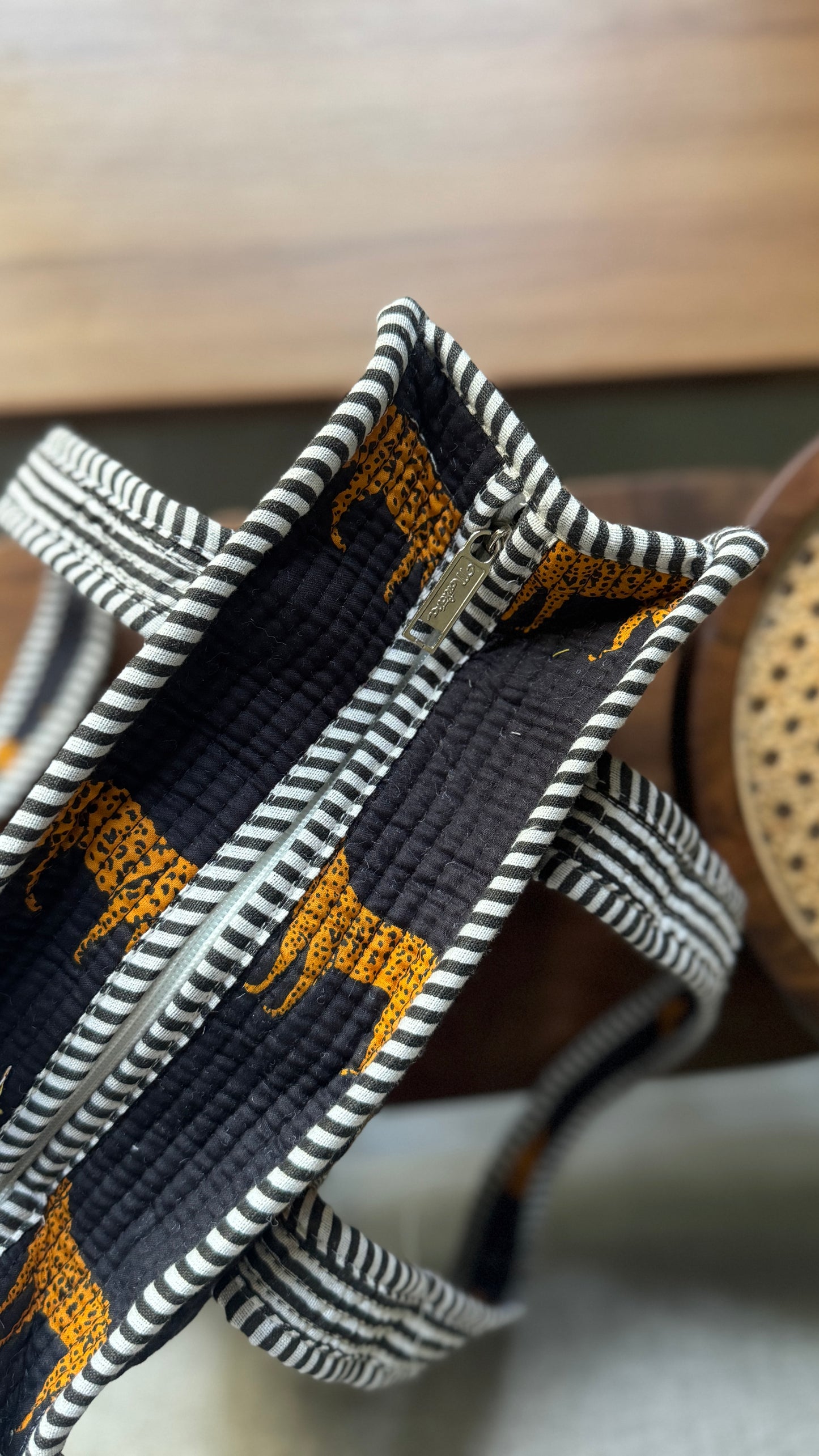 Leopard Mini Zip tote bag