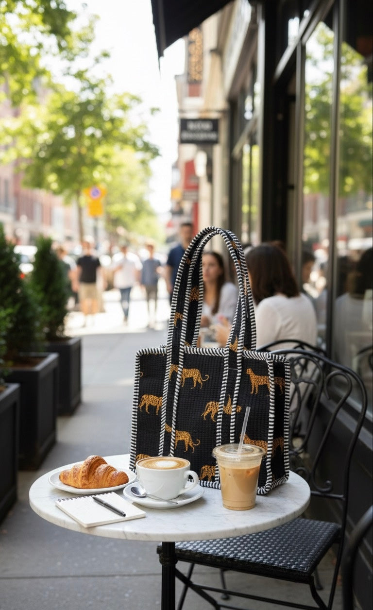 Leopard Mini Zip tote bag