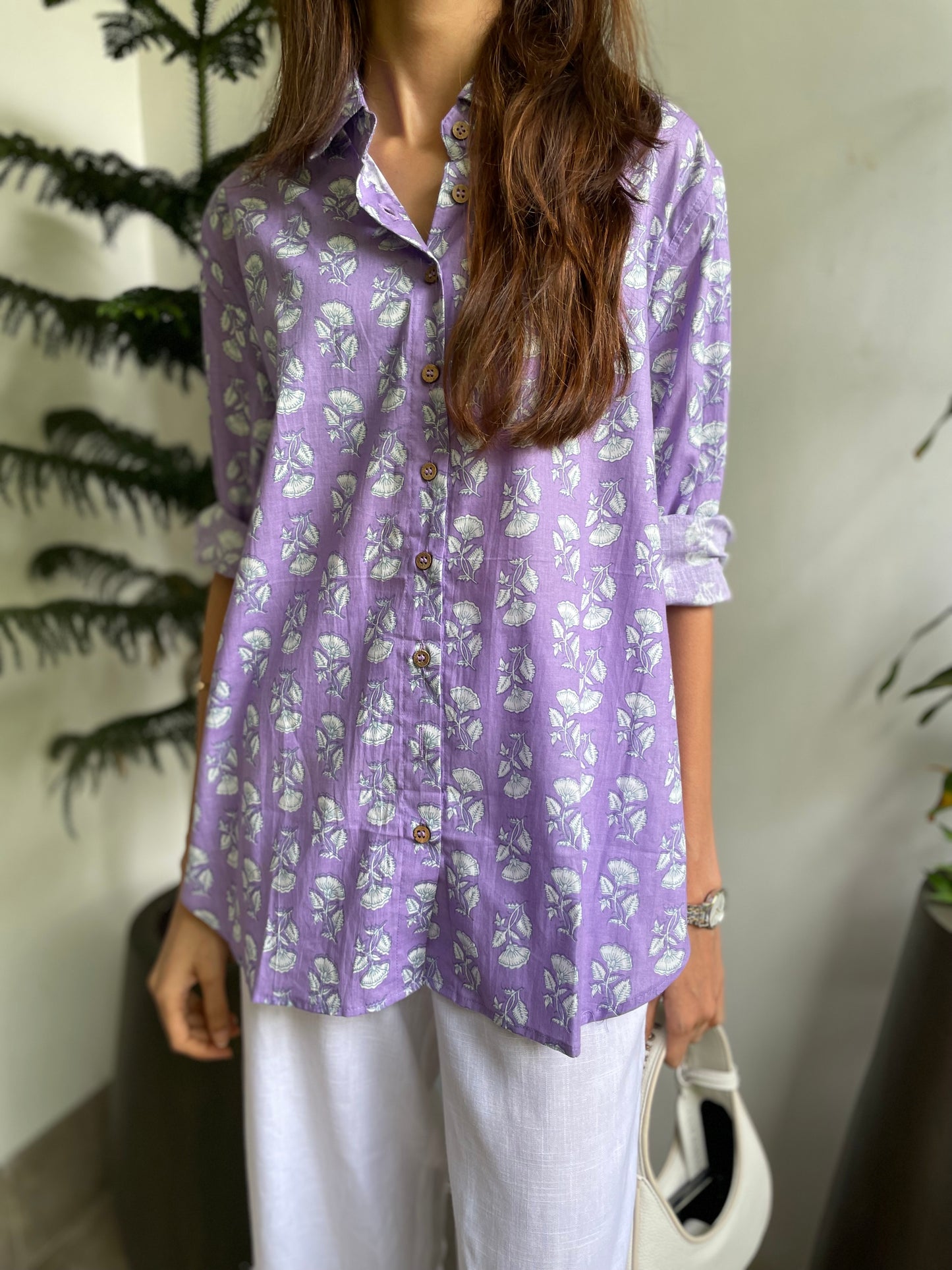 Lavender Cotton Shirt