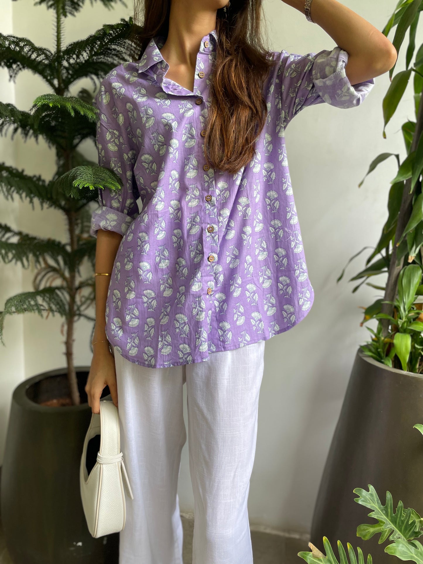 Lavender Cotton Shirt