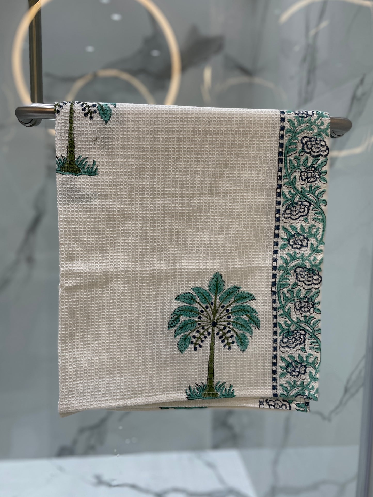 Sea Palm Trees Bath Towel