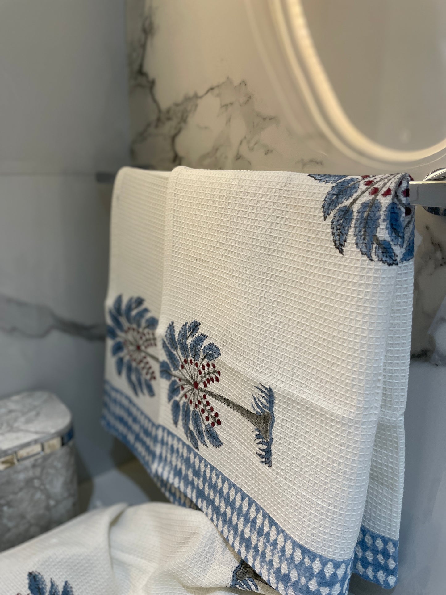 Palm Trees Bath and Hand Towel Set