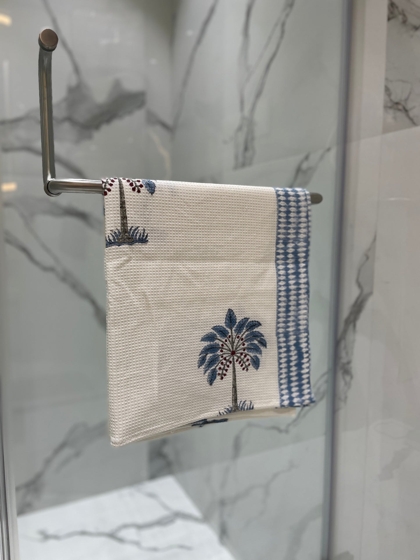 Palm Trees Bath and Hand Towel Set