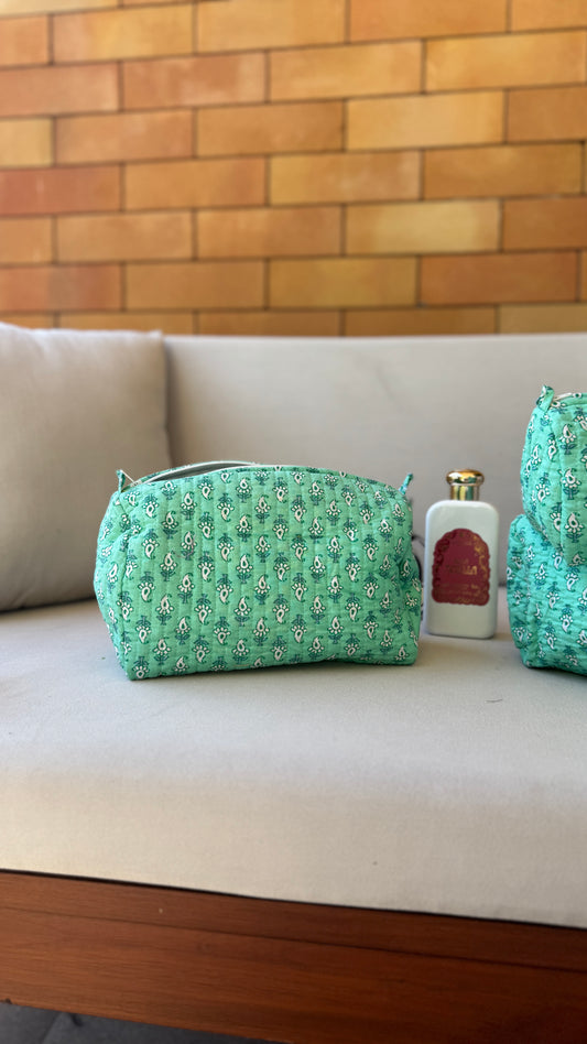 Sea Green Pouch Set (set of 3)