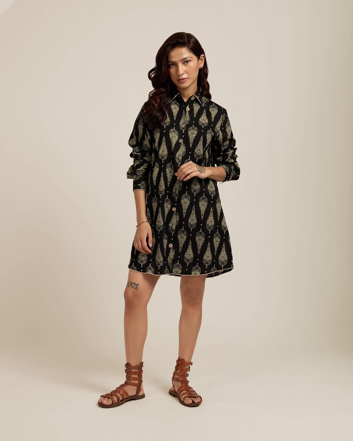 Leaf Cotton Dress