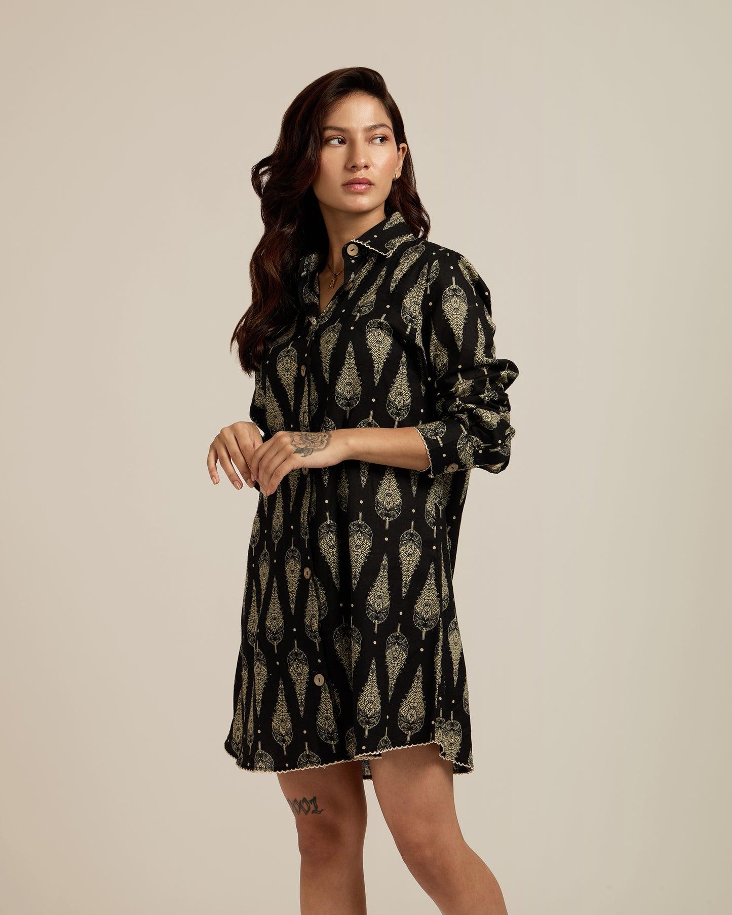 Leaf Cotton Dress