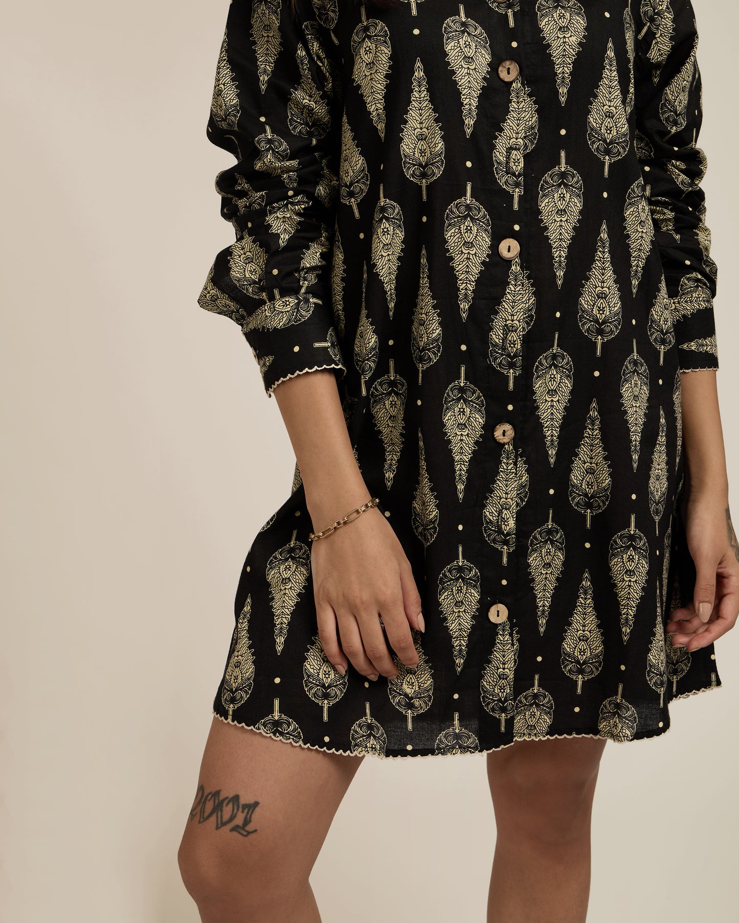 Leaf Cotton Dress