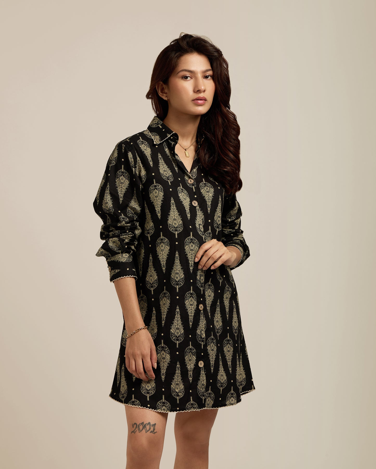 Leaf Cotton Dress