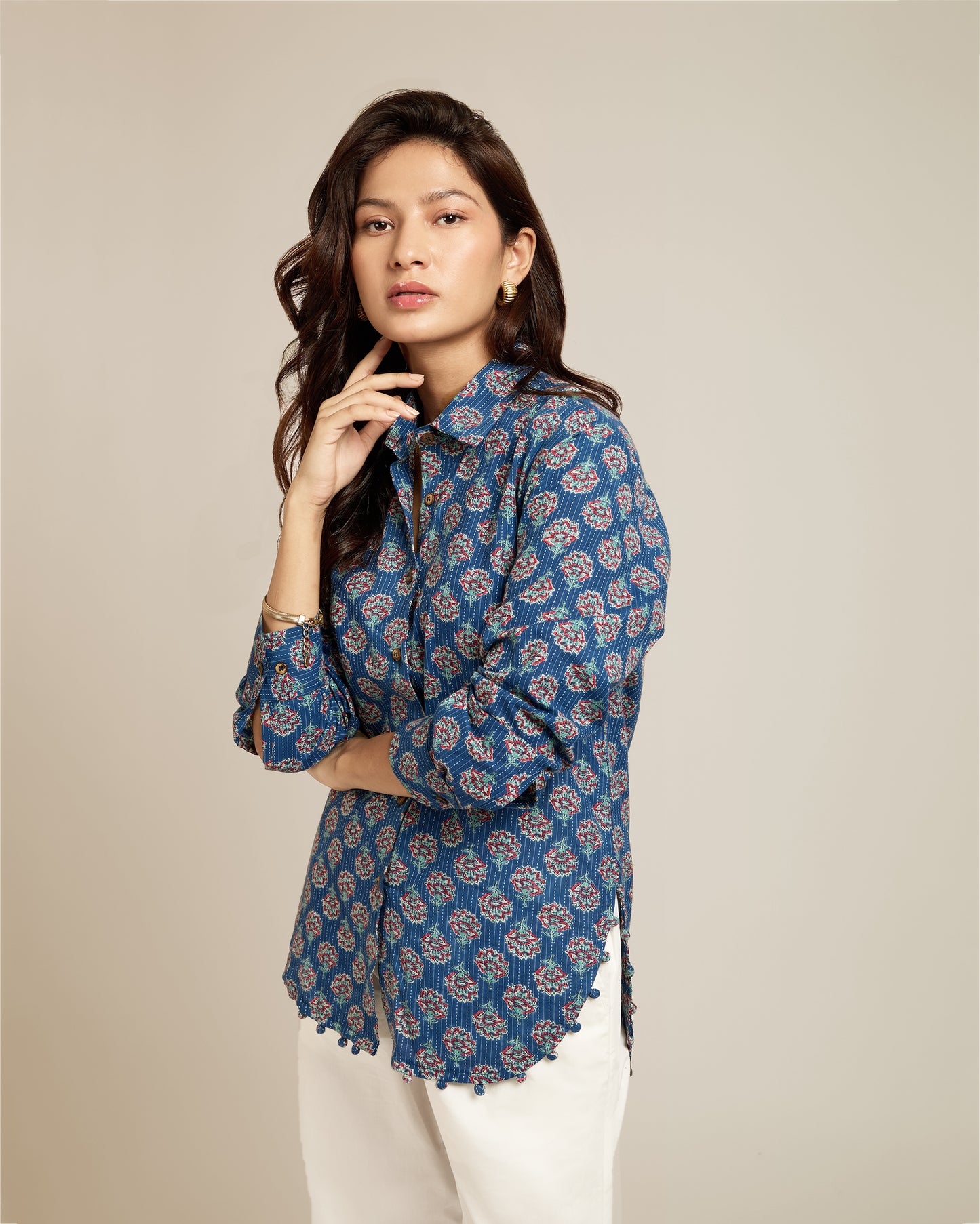 Potli Kantha Cotton Shirt