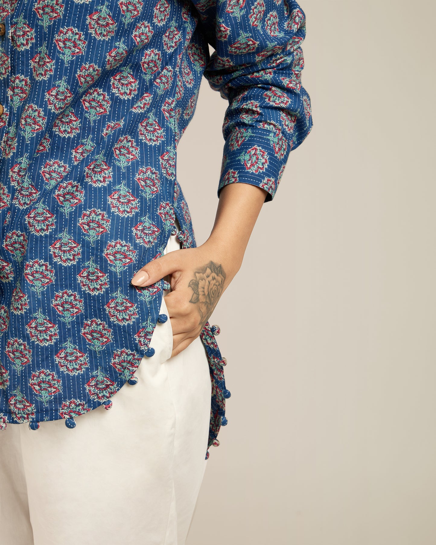 Potli Kantha Cotton Shirt