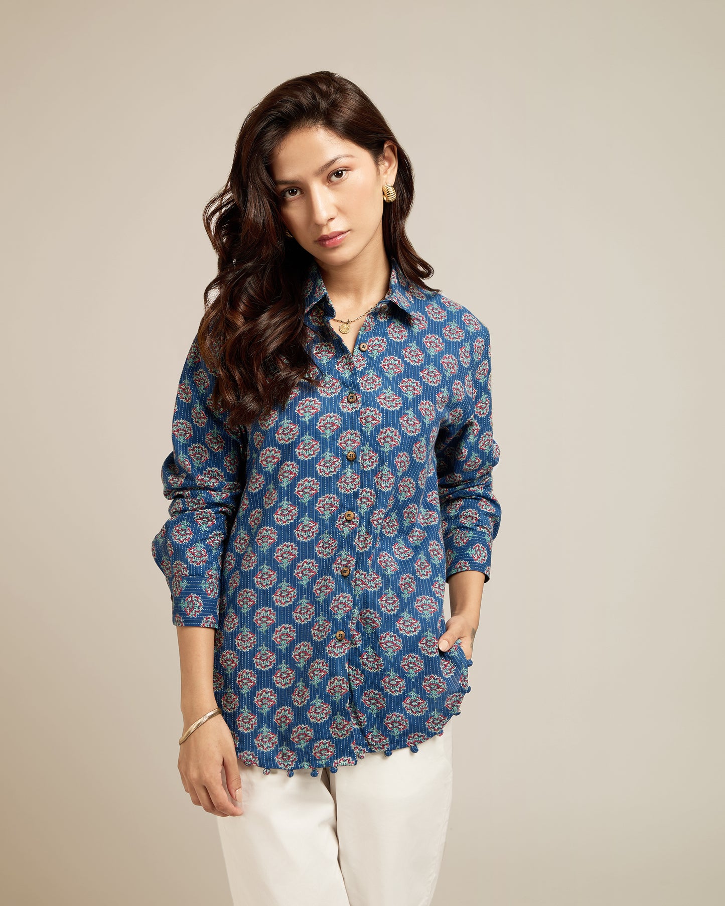 Potli Kantha Cotton Shirt