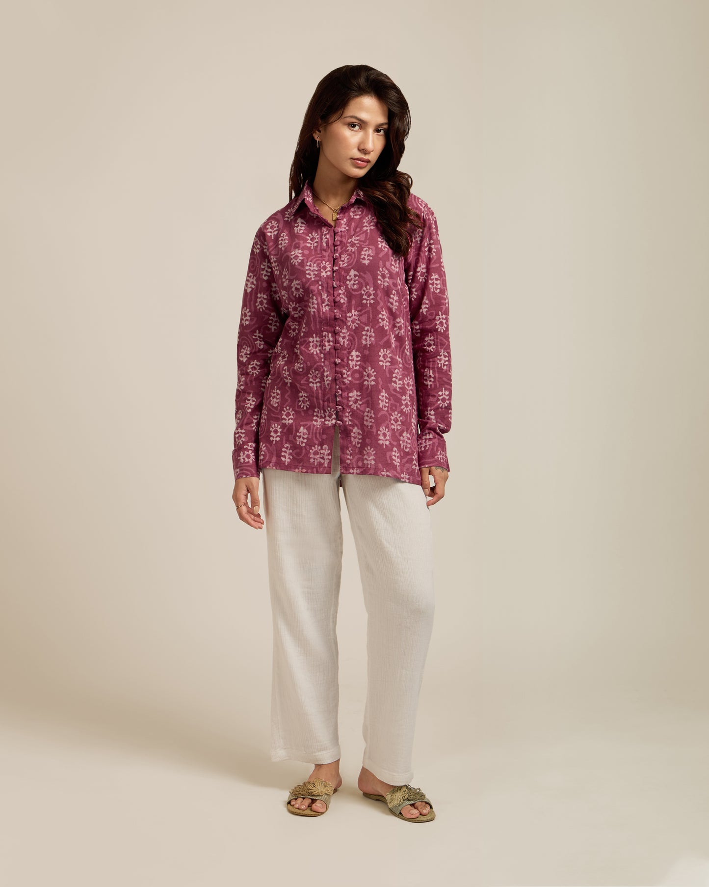 Ruby Pink Cotton Shirt