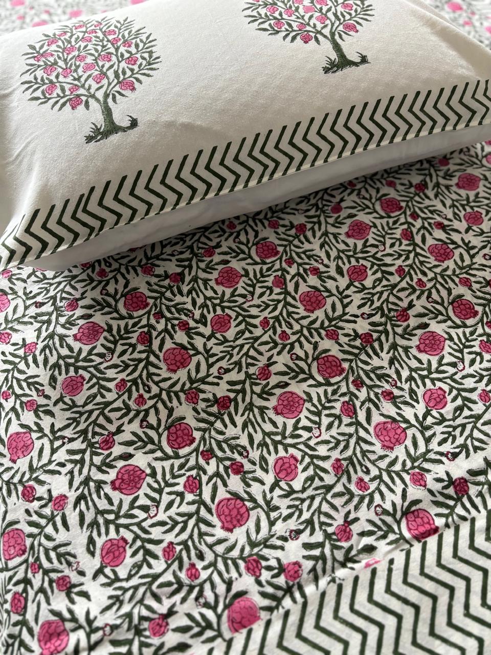 Hibiscus Floral Cotton Bedsheet