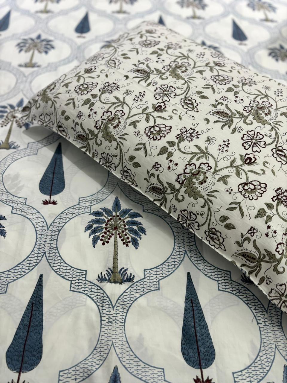 Leafy Cotton Bedsheet