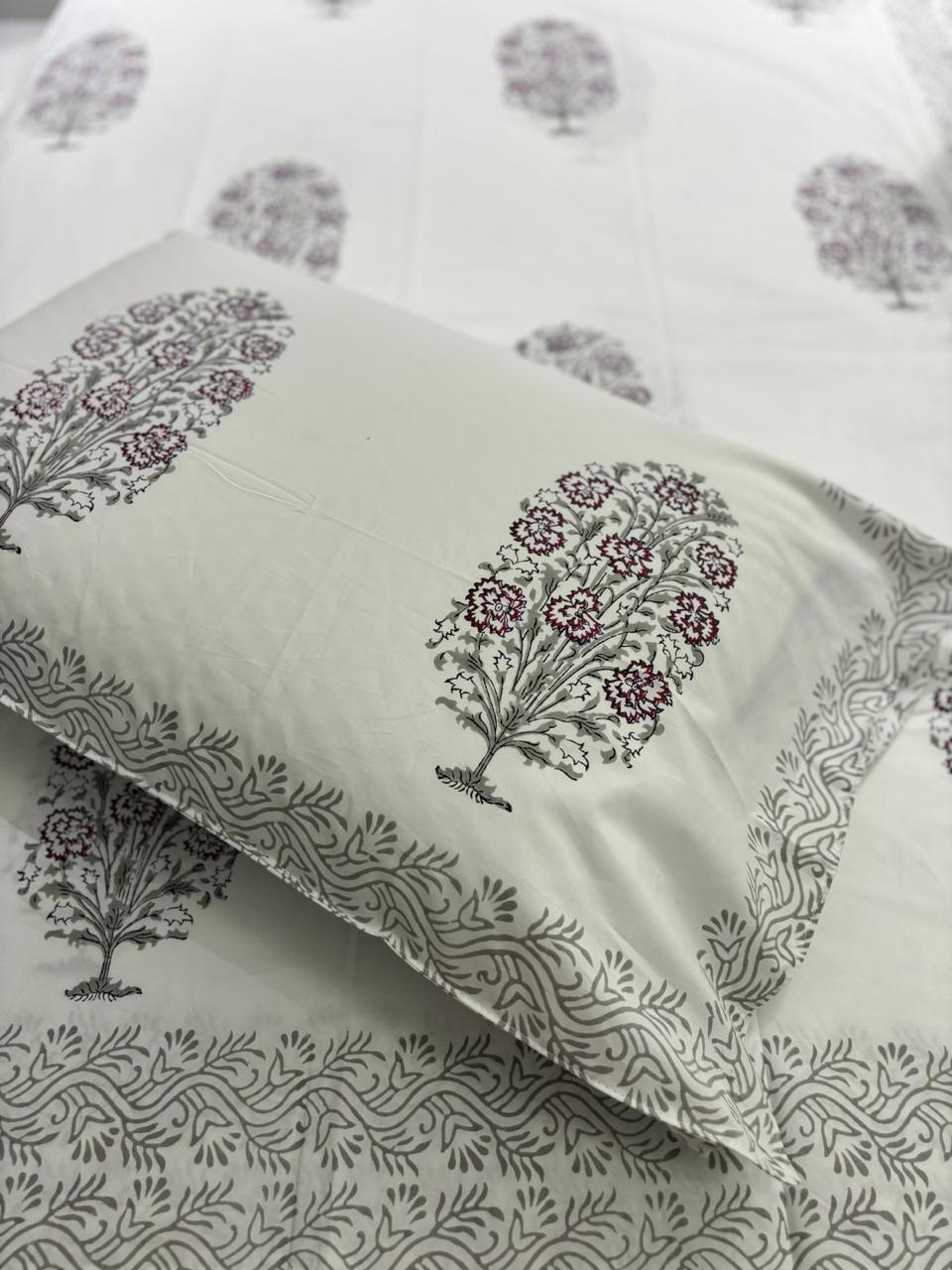 Tree Motif Cotton Bedsheet