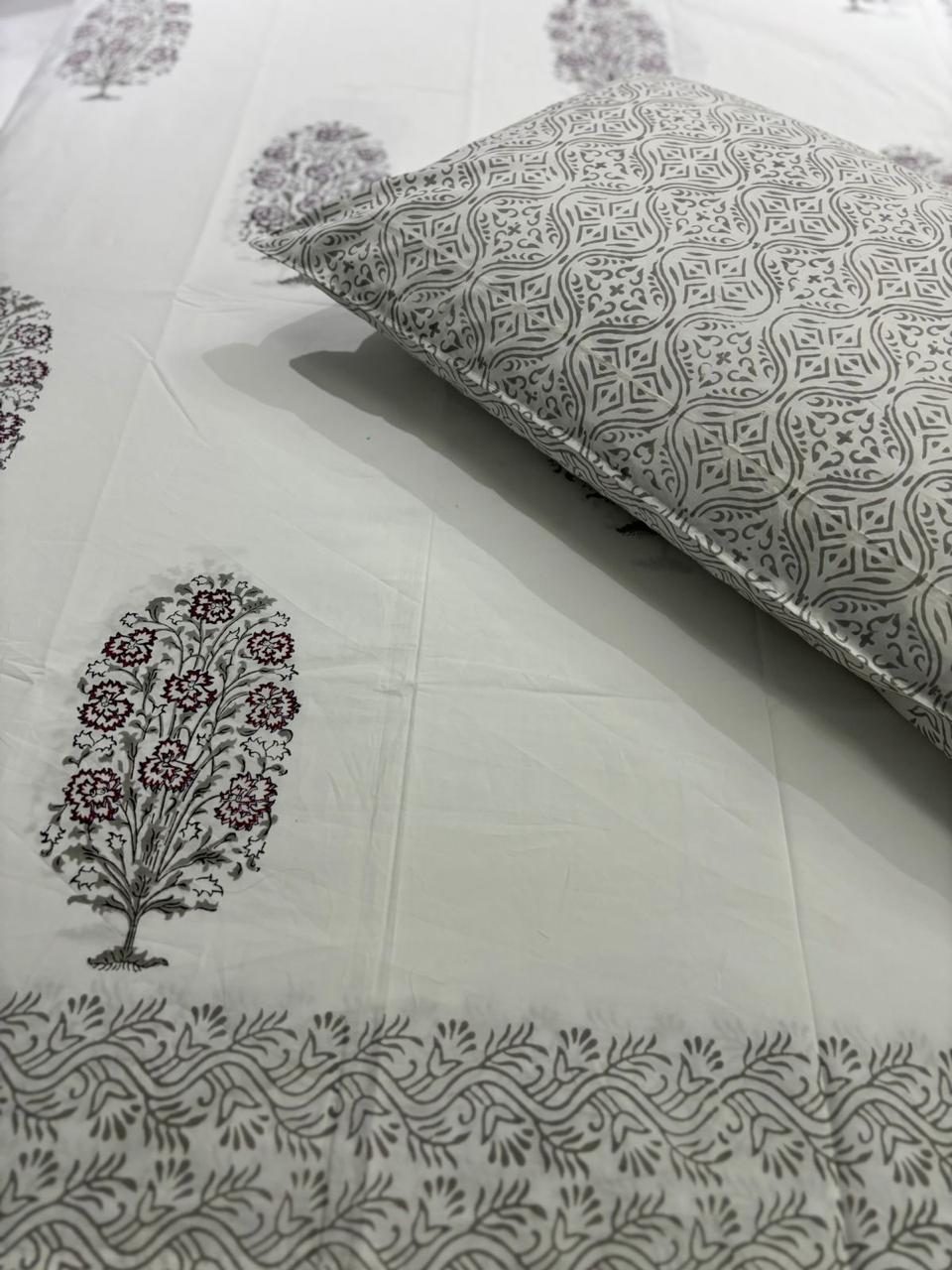 Tree Motif Cotton Bedsheet