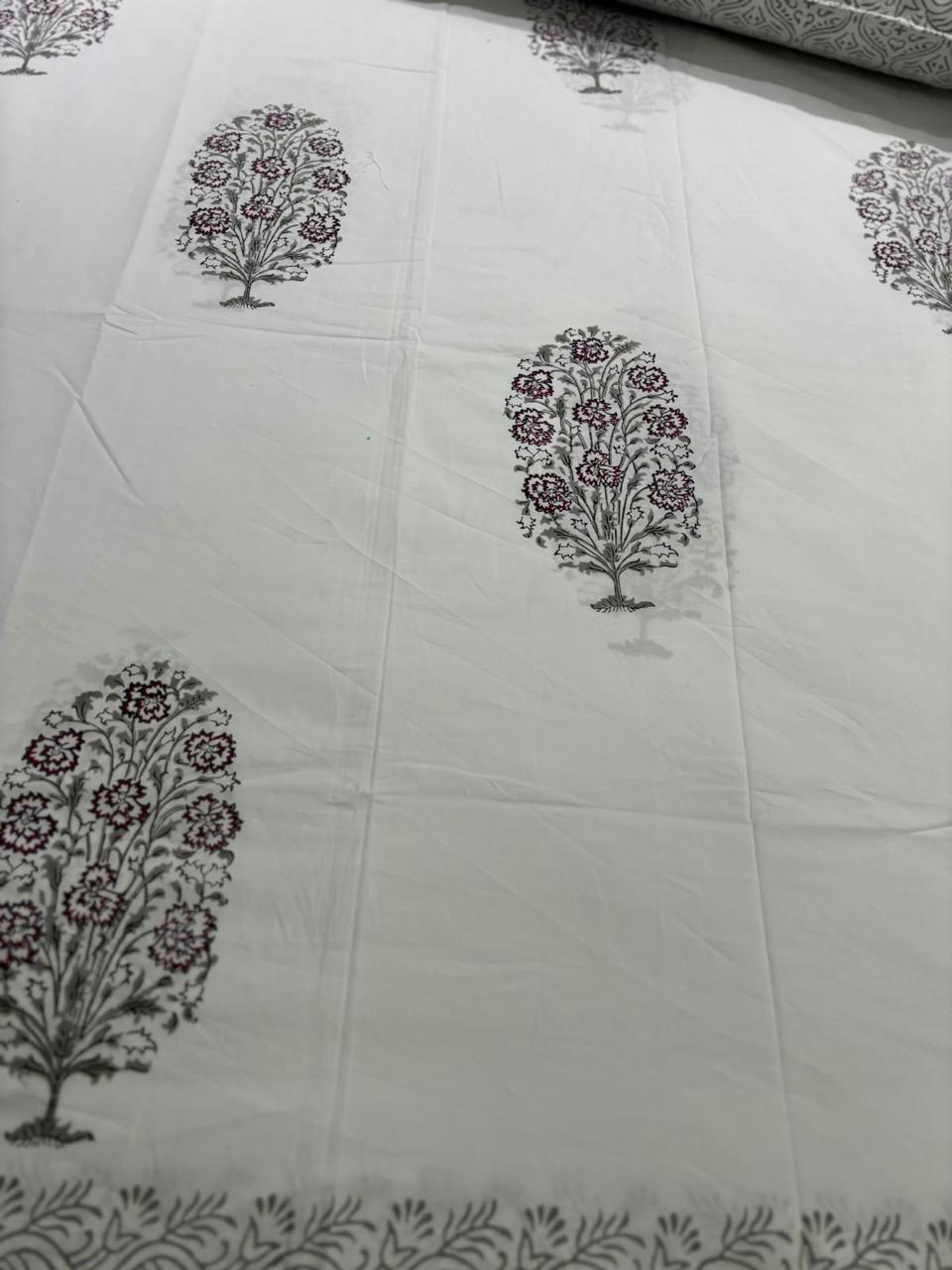 Tree Motif Cotton Bedsheet