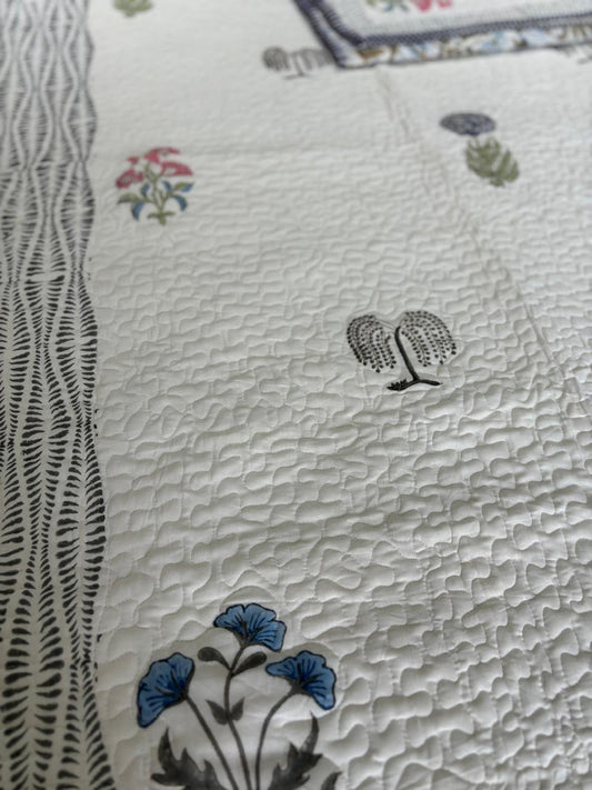 Leaf Quilted Bedcover