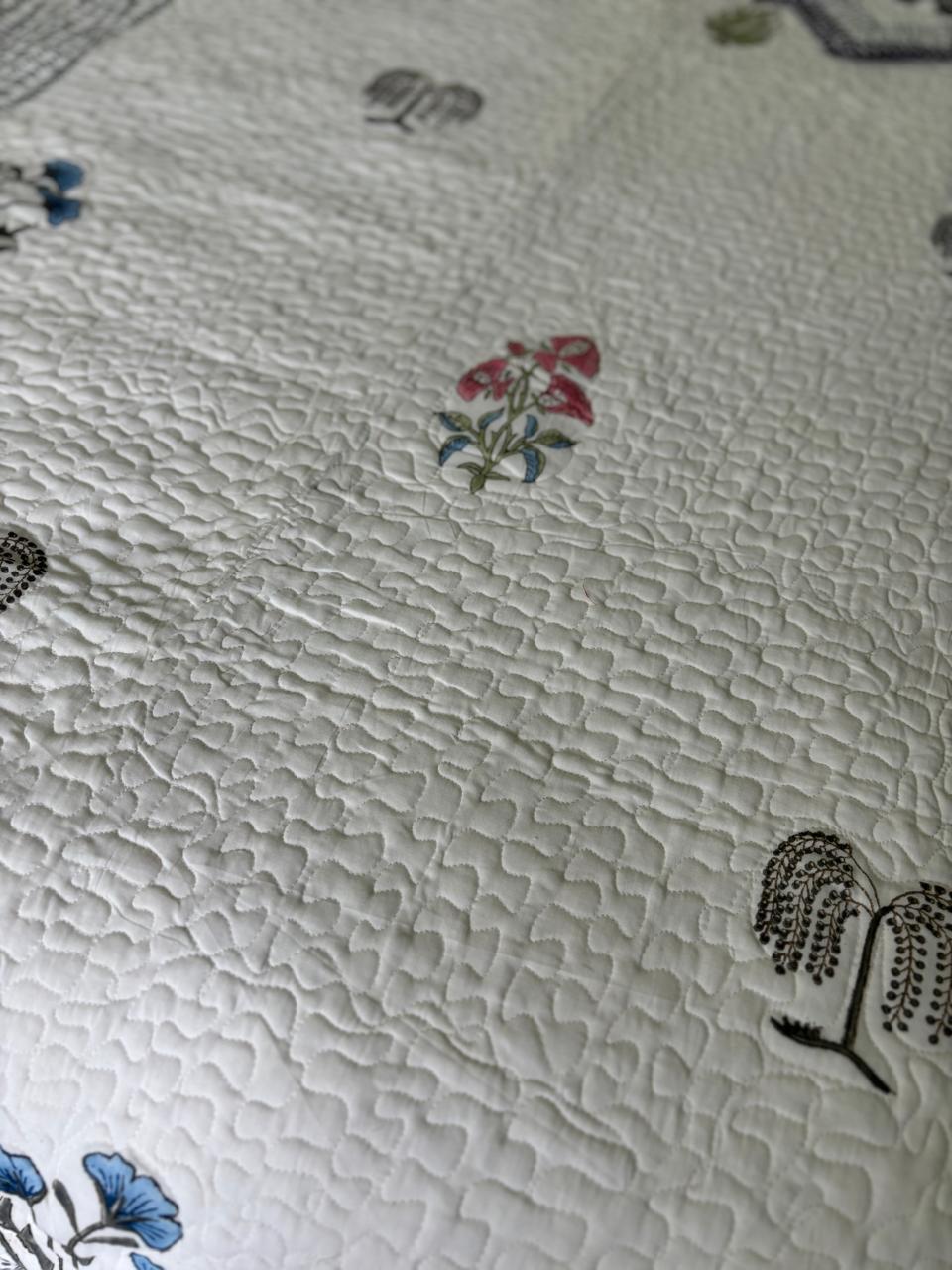 Leaf Quilted Bedcover