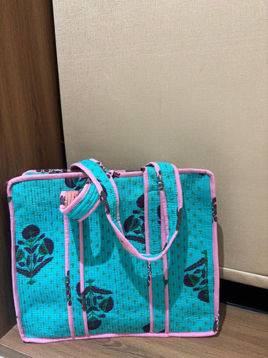 Aqua Tote Bag