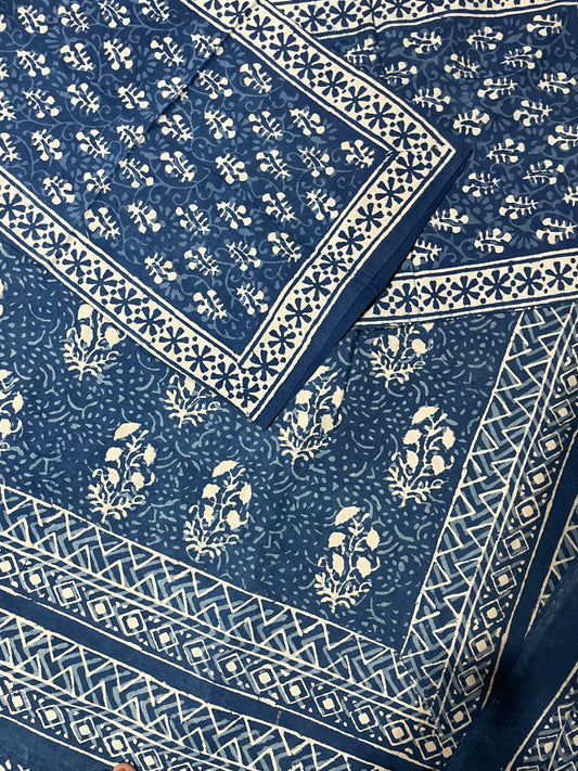 Phool Indigo Bedsheet