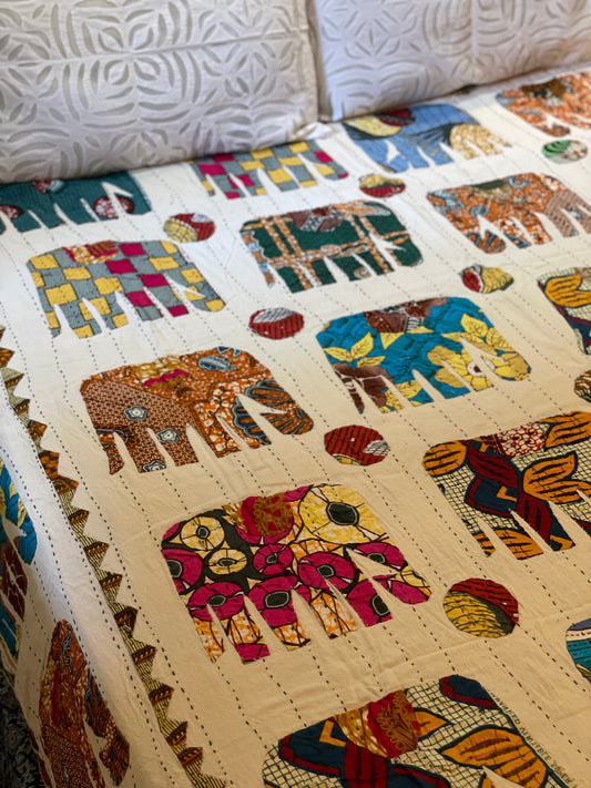 Ganesh Kantha Bedcover